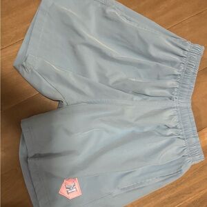 Light Blue Men's Athletic Shorts with Logo